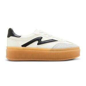 Madden Girl White and Black Platform Sneakers